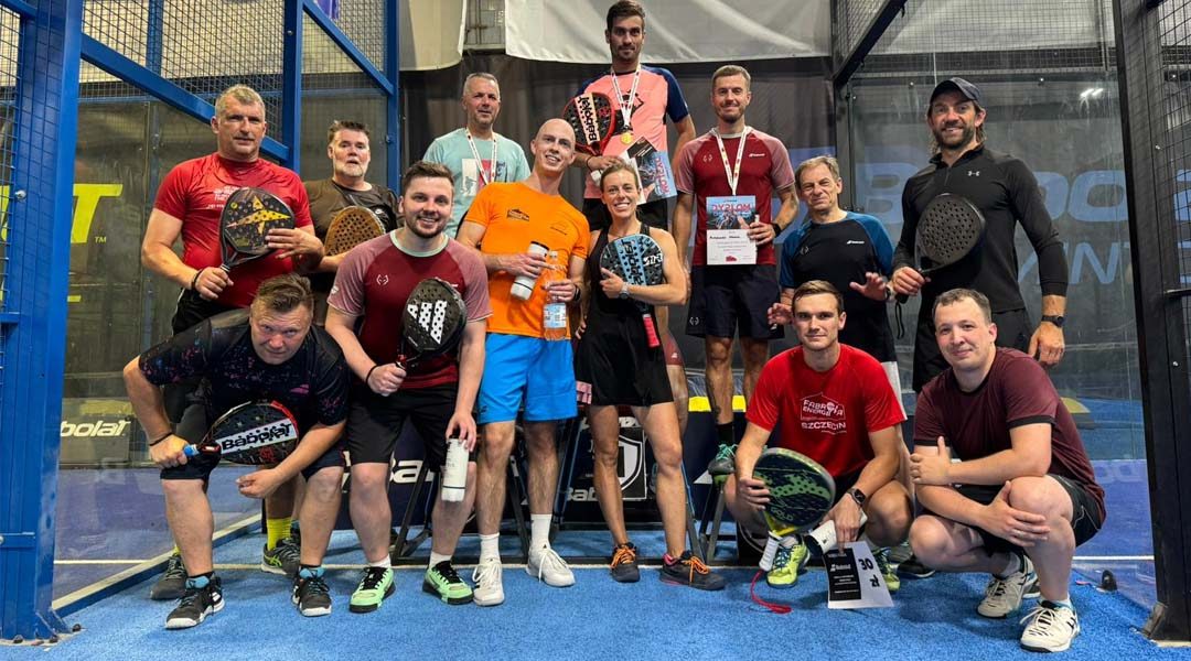 Players at the weekly Padel Mexicano event at Fabryka Energii in Szczecin